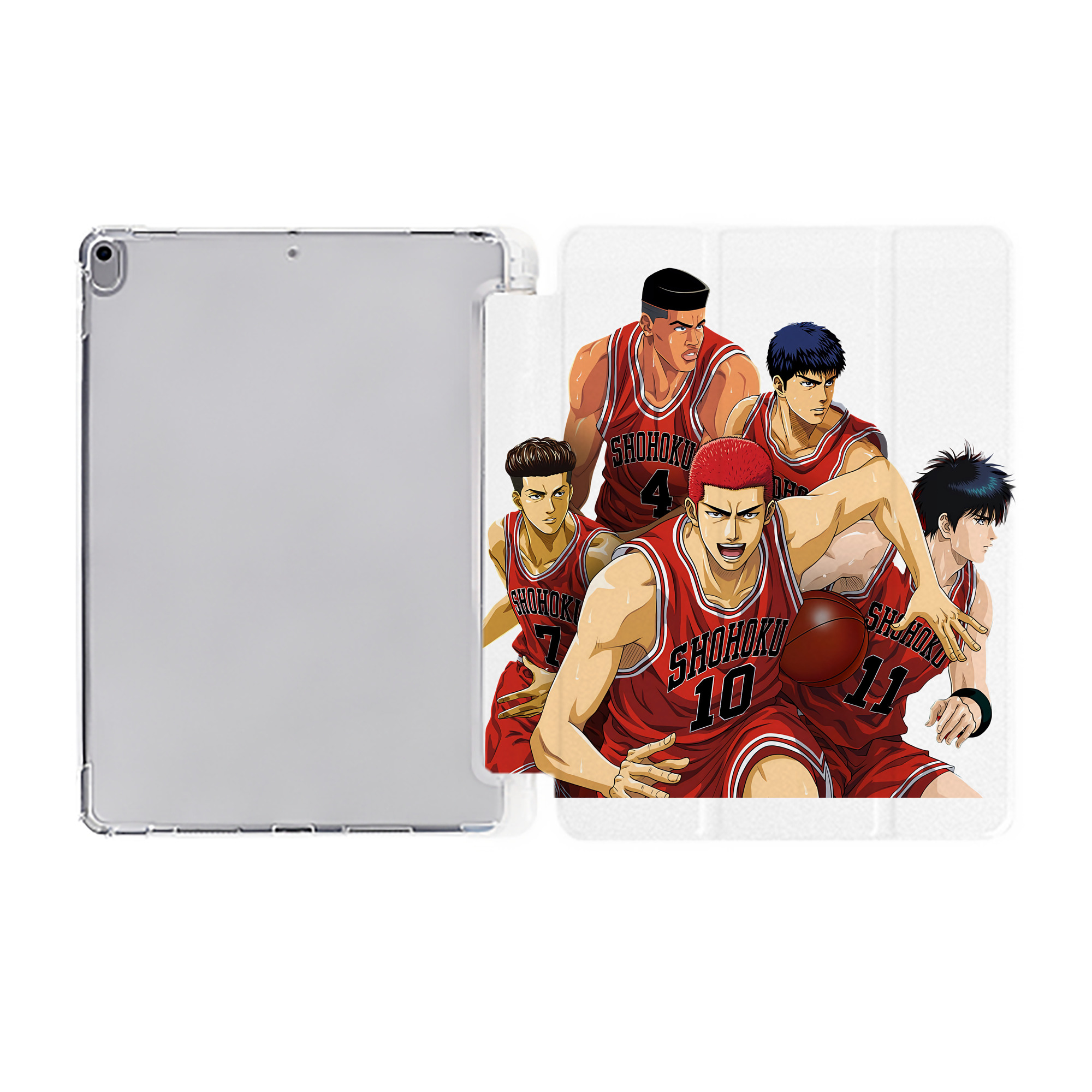 （画像用） SLAM DUNK／スラムダンク IPad ケース ペン収納付き 三つ折りスタンド PUレザー×シリコン 対応機種9.5/10.5/10.9インチ
